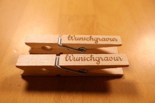 Wäscheklammer mit gravur - mit,
