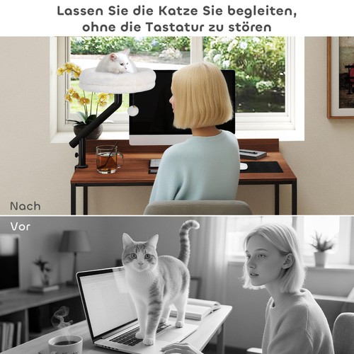 Katzen-Schreibtischbett